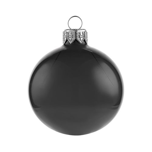 Прозрачный елочный шар с логотипом Черный