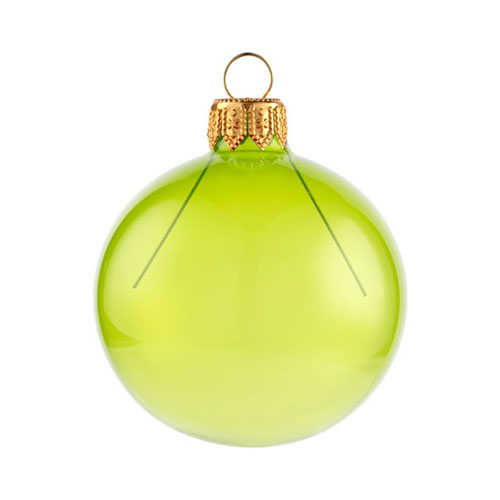 Прозрачный елочный шар с логотипом Зеленый