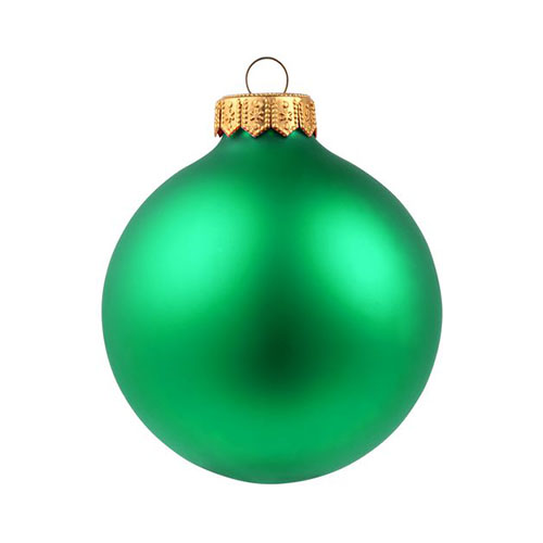 Матовый елочный шар с логотипом Зеленый