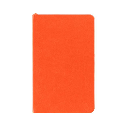 Кожаный блокнот с логотипом в линейку Оранжевый