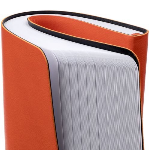 Кожаный ежедневник с логотипом и гибкой обложкой (256 стр) Оранжевый