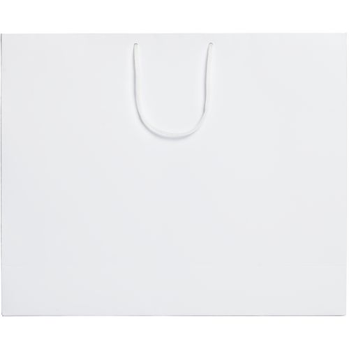 Бумажный пакет с логотипом из дизайнерского картона (большой) Белый