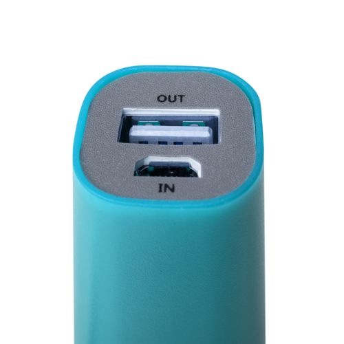 Внешний аккумулятор с логотипом (2000 мАч) Голубой