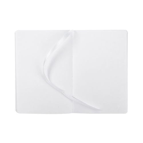 Блокнот с логотипом (обложка с имитацией льняной ткани или холста) Белый