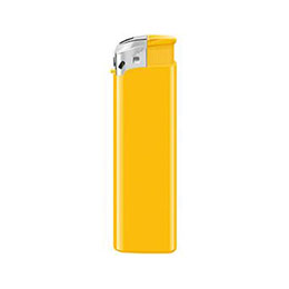 Желтая зажигалка с логотипом