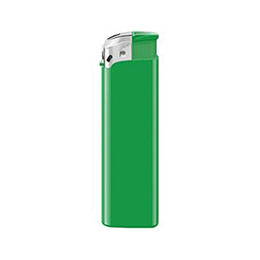 Зеленая зажигалка с логотипом