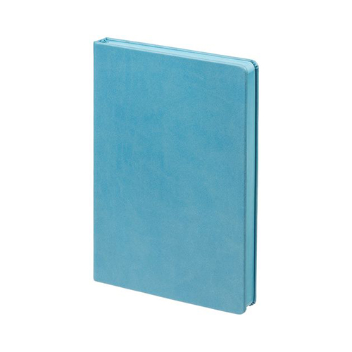 Кожаный ежедневник с логотипом (256 стр) Голубой