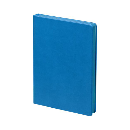 Кожаный ежедневник с логотипом (256 стр) Светло-синий