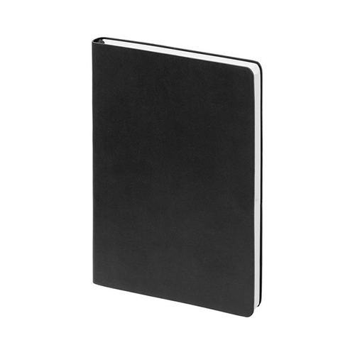 Кожаный ежедневник с логотипом и гибкой обложкой (256 стр) Черный