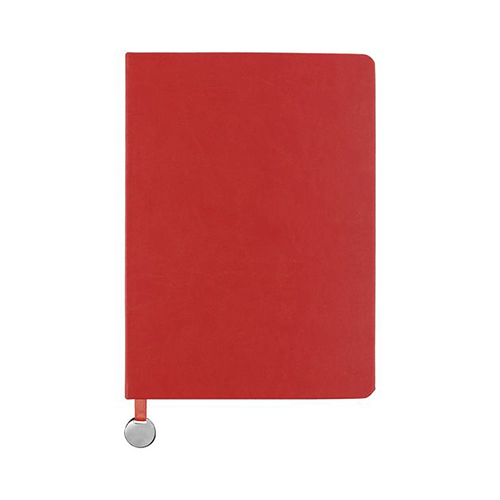 Ежедневник с металлическим шильдом и логотипом Красный