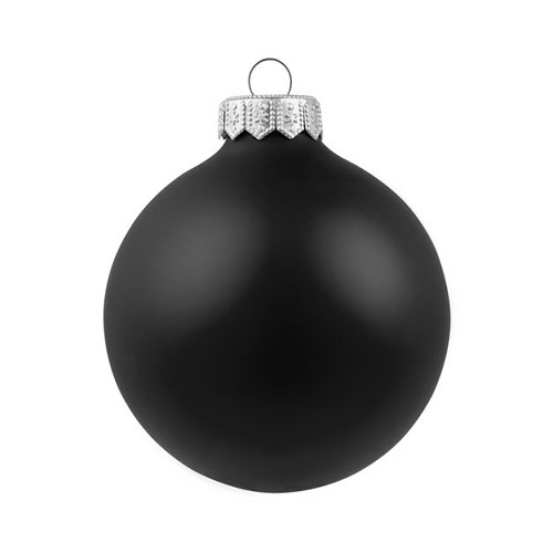 Матовый елочный шар с логотипом Черный