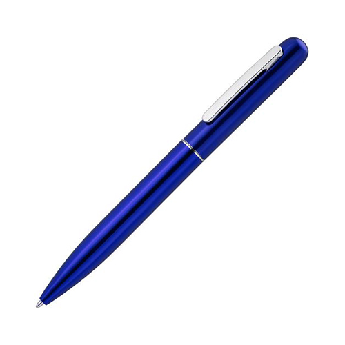 Крупная металлическая ручка с логотипом Синий