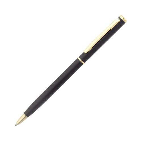 Цветная металлическая ручка с логотипом Черный
