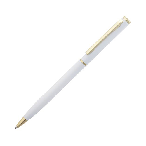 Цветная металлическая ручка с логотипом Белый