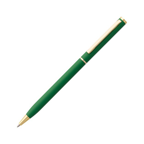 Цветная металлическая ручка с логотипом Зеленый