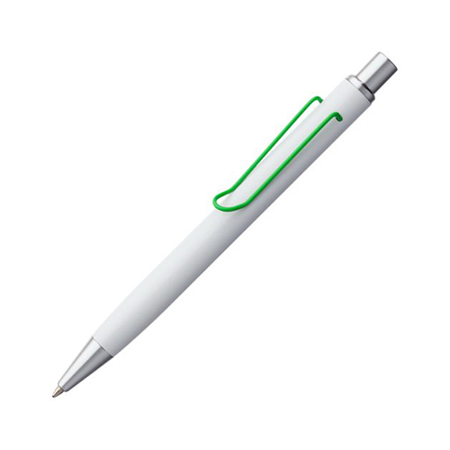 Металлическая нажимная ручка с логотипом Зеленый