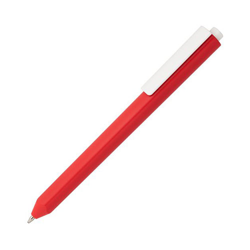 Нажимная пластиковая ручка с логотипом Красный