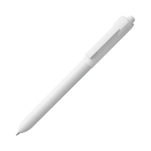 Пластиковая ручка с логотипом (белый корпус с цветной вставкой) Белый