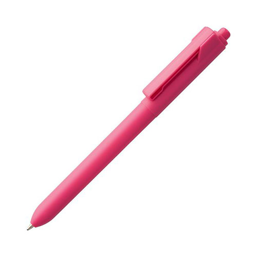 Цветная пластиковая ручка с логотипом Розовый
