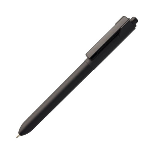 Цветная пластиковая ручка с логотипом Черный