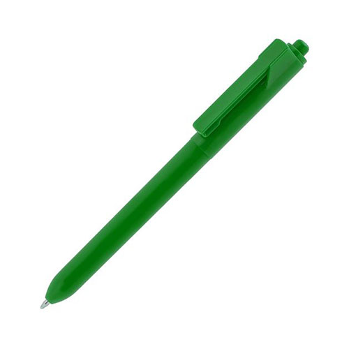 Цветная пластиковая ручка с логотипом Зеленый