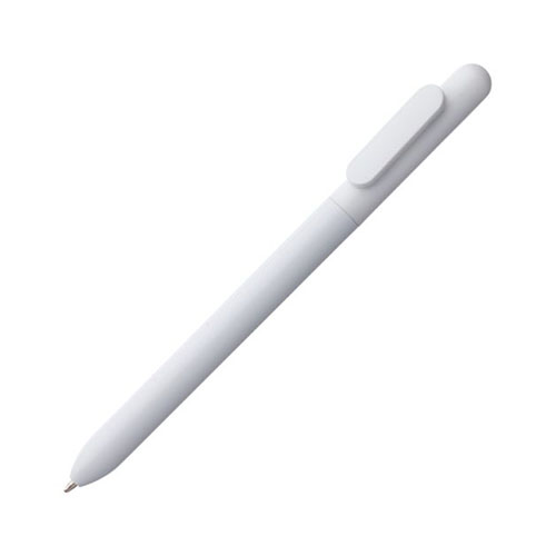Глянцевая цветная ручка с логотипом Белый