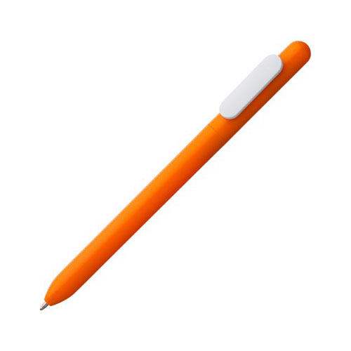 Глянцевая цветная ручка с логотипом Оранжевый