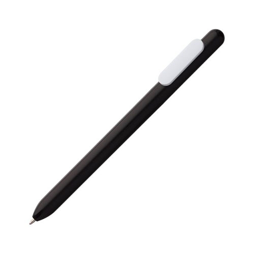 Глянцевая цветная ручка с логотипом Черный