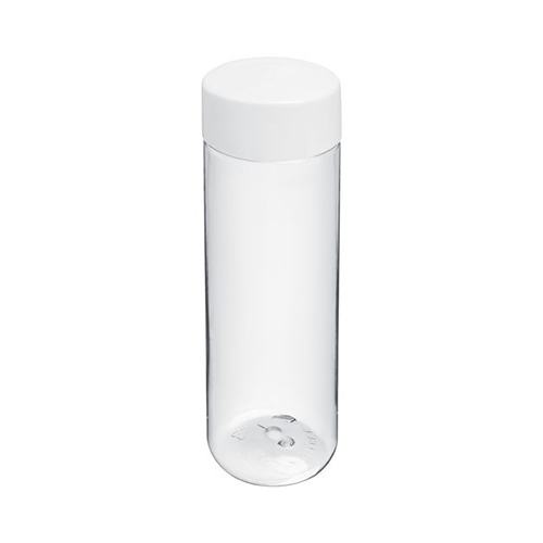 Прозрачная бутылка для воды с цветной крышкой с логотипом (700 мл) Белый