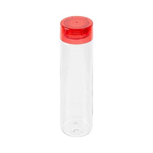 Прозрачная бутылка для воды с цветной крышкой с логотипом (700 мл) Оранжевый