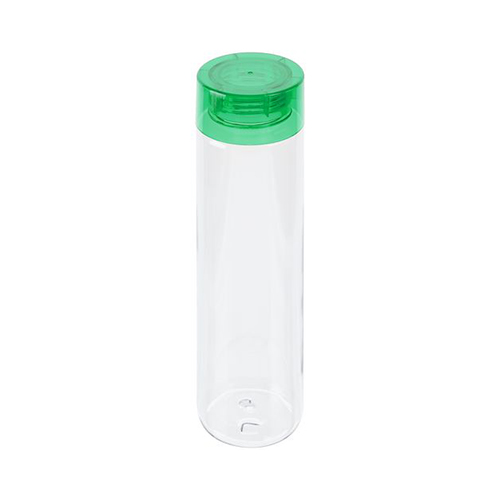 Прозрачная бутылка для воды с цветной крышкой с логотипом (700 мл) Зеленый