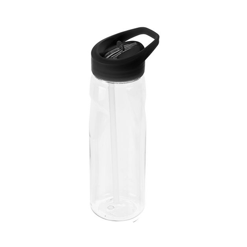 Спортивная прозрачная бутылка для воды с логотипом (700 мл) Черный