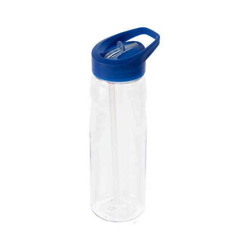 Спортивная прозрачная бутылка для воды с логотипом (700 мл) Синий