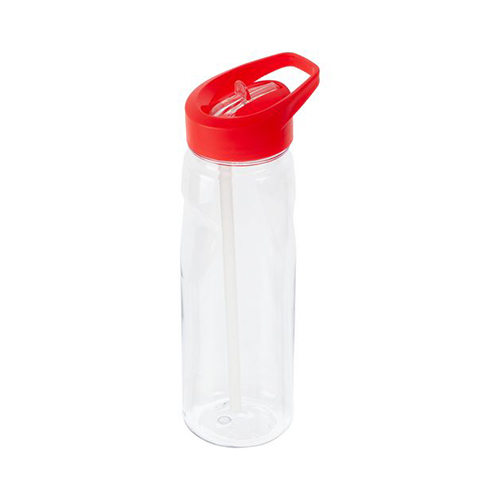 Спортивная прозрачная бутылка для воды с логотипом (700 мл) Красный