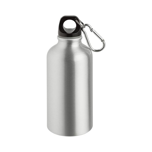 Металлическая бутылка для воды с логотипом (400 мл) Серебристый