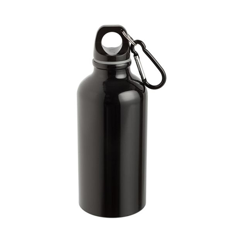 Металлическая бутылка для воды с логотипом (400 мл) Черный
