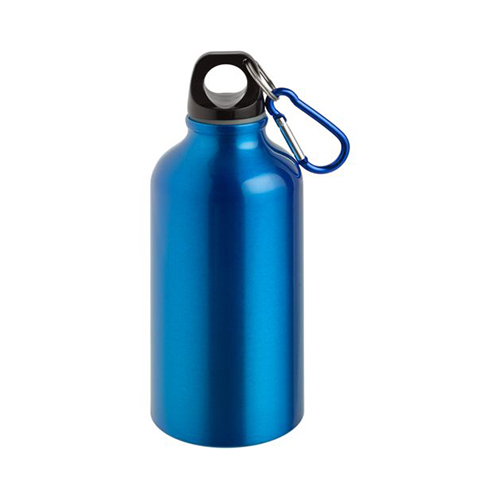 Металлическая бутылка для воды с логотипом (400 мл) Синий