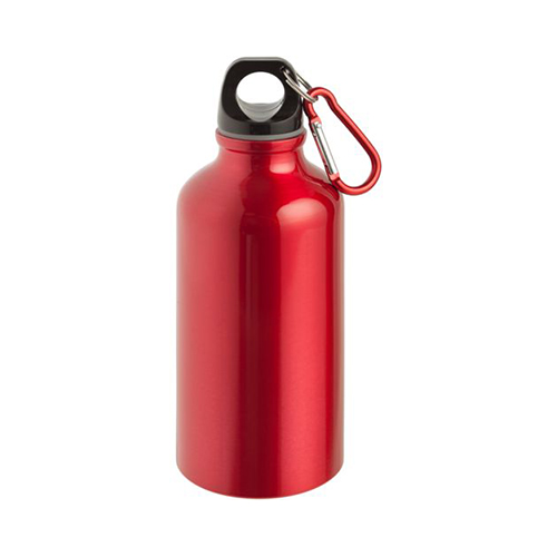 Металлическая бутылка для воды с логотипом (400 мл) Красный
