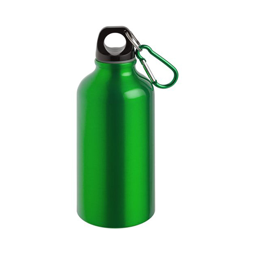Металлическая бутылка для воды с логотипом (400 мл) Зеленый