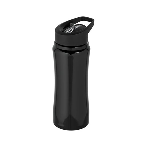 Спортивная бутылка с трубочкой с логотипом Черный