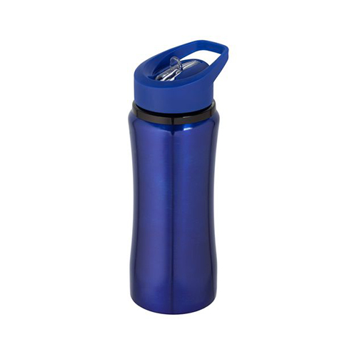 Спортивная бутылка с трубочкой с логотипом Синий