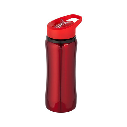 Спортивная бутылка с трубочкой с логотипом Красный