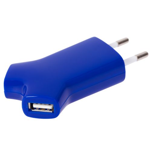 Сетевое зарядное устройство с логотипом Синий