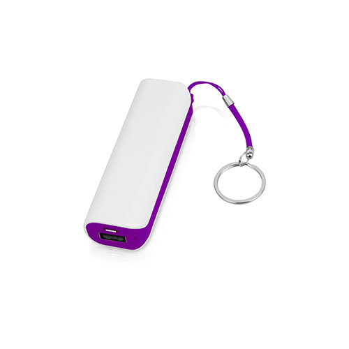 Зарядное устройство-брелок с логотипом (2000 mAh) Фиолетовый