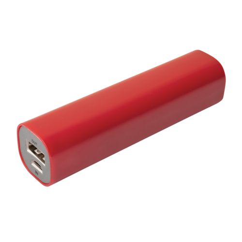 Внешний аккумулятор с логотипом (2000 мАч) Красный