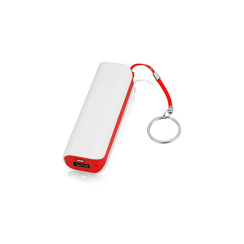 Зарядное устройство-брелок с логотипом (2000 mAh) Красный