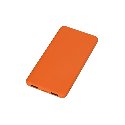 Супертонкое зарядное устройство с логотипом (5000 mAh) Оранжевый