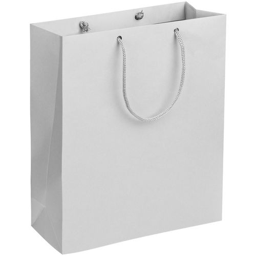 Бумажный пакет с логотипом Серый