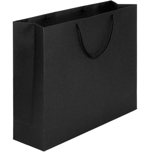 Бумажный пакет с логотипом из дизайнерского картона (большой) Черный