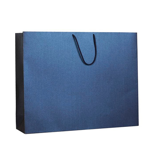 Большой бумажный пакет с логотипом Синий